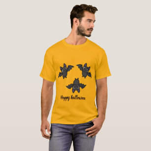 Camiseta Gráfica Feliz Halloween de Morcegos Assus