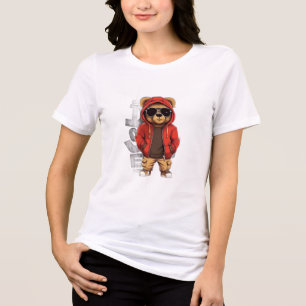 Camiseta gráfica feminina ADOM "Cool Bear"