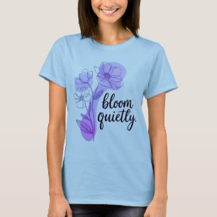 Camiseta Gráfica Feminina Bloom Quietly Minim Su