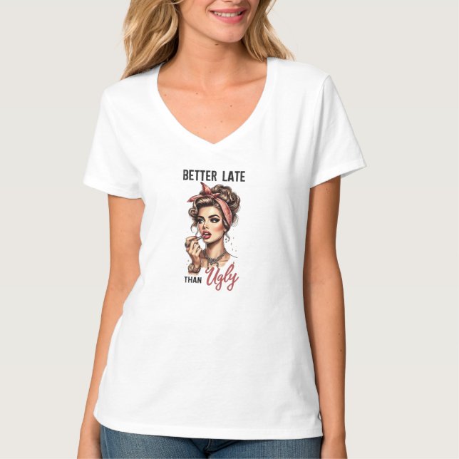 Camiseta Gráfica Feminina com Estilo Atitude (Frente)
