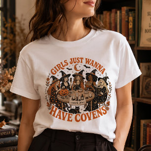 Camiseta Gráfica Feminina de Halloween de Coven de
