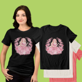 Camiseta Gráfica Feminina Floral Rosa Royal Bloom