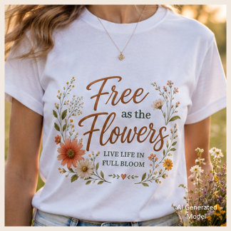 Camiseta Gráfica Feminina Macia Inspirada na Natur