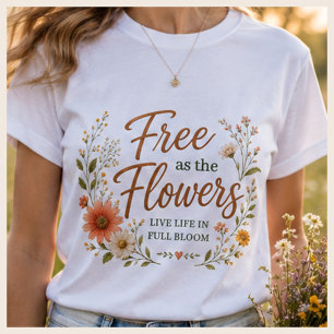 Camiseta Gráfica Feminina Macia Inspirada na Natur