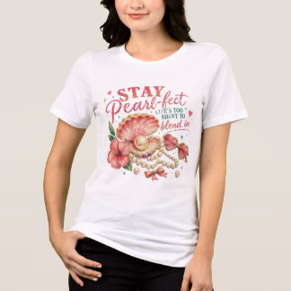 Camiseta Gráfica Feminina Stay Pearl-fect