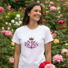 Camiseta Gráfica Feminina The Real Boss