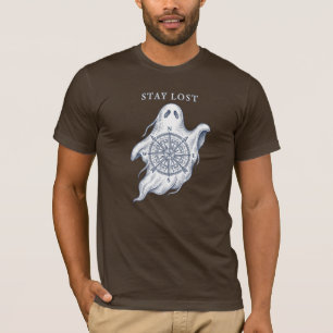 Camiseta Gráfica 'Fique Perdido Bússola Fantasma W