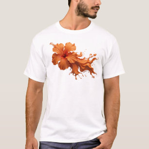 Camiseta Gráfica Flor Abstrata 1 Criativa