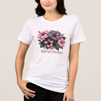 Camiseta Gráfica Flor de Hibisco