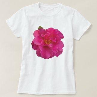 Camiseta Gráfica Floral Camélia Rosa Fúcsia