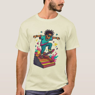 Camiseta Gráfica Funky Skater Boy