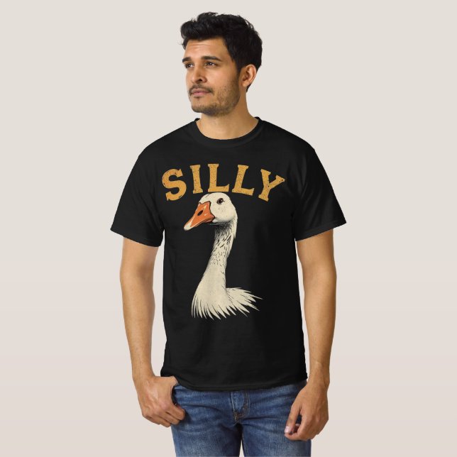 Camiseta Gráfica Funny Goose – Ganso Bobo (Frente Completa)