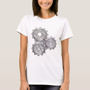 Camiseta Gráfica GEARS OF THE UNIVERSE Prata Nova