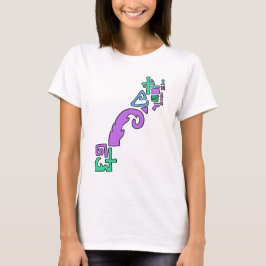 Camiseta Gráfica Geométrica Assimétrica Pastel