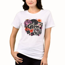 Camiseta gráfica 'Glow Floral Cosmic Collage'