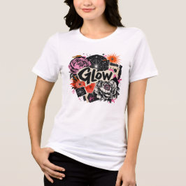 Camiseta gráfica 'Glow Floral Cosmic Collage' 