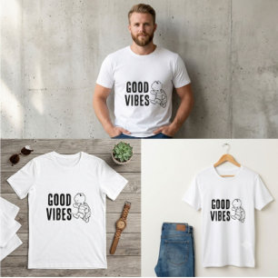 Camiseta Gráfica Good Vibes Camiseta Unisex Mini