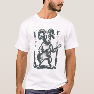 Camiseta Gráfica Guitarrista Rock Star Ram