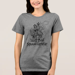 Camiseta Gráfica Halloween Haunted House