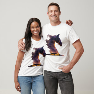 Camiseta Gráfica HERO 2026 Cavalo Geométrico Cósmi