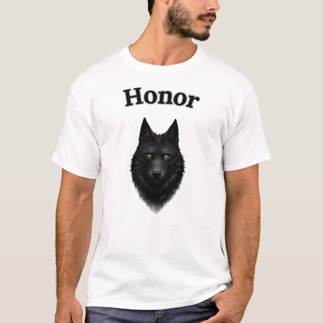 Camiseta gráfica Honor Black Wolf (Frente)