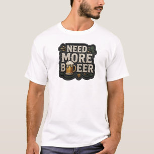 Camiseta Gráfica Icônica NEED MORE BEER