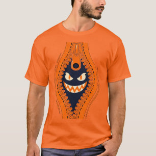 Camiseta Gráfica Ilusória do Monstro do Zíper Assu