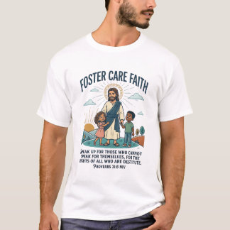 Camiseta Gráfica Jesus Adoção Cuidado Cristão 