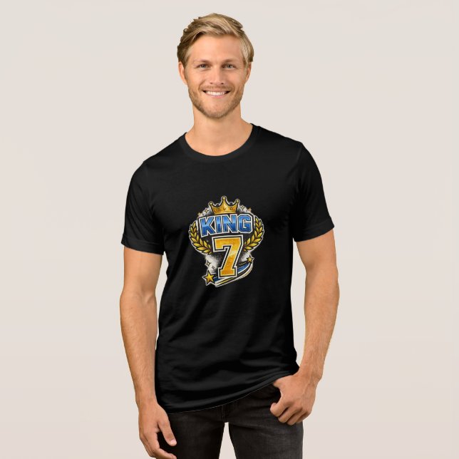 Camiseta Gráfica King 7 Coroa | Número Sete Real (Frente Completa)