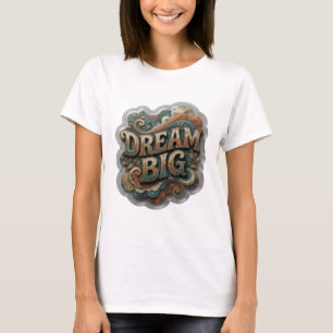 Camiseta Gráfica Laranja Esbelta SONHE GRANDE