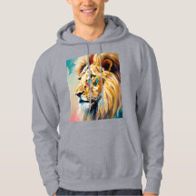 Camiseta Gráfica Lion Real-Na moda Salva