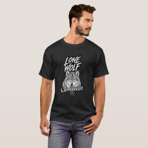Camiseta Gráfica Lobo Solitário