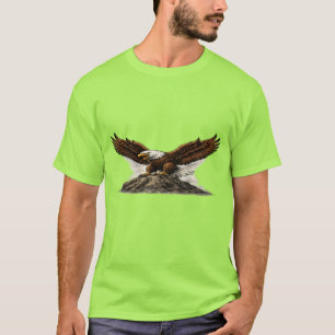 Camiseta Gráfica Majestosa Águia Careca na Rocha