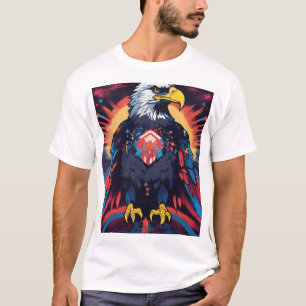 Camiseta Gráfica Majestosa da Águia Libere seu esp