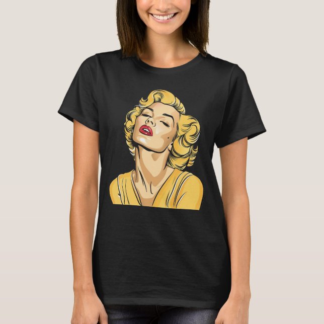 Camiseta Gráfica Marilyn Monroe, Retro Mulheres (Frente)