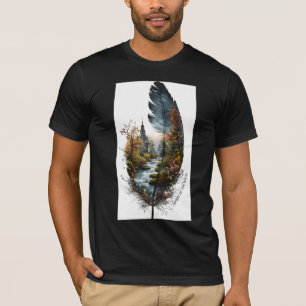 Camiseta gráfica masculina ADOM "Enchanted Feather