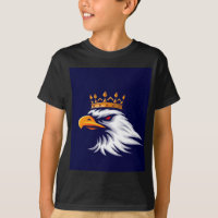 Camiseta Gráfica Masculina Águia Coroa Real