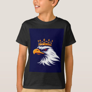 Camiseta Gráfica Masculina Águia Coroa Real