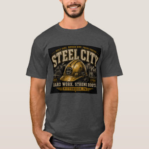 Camiseta gráfica masculina; Capacete de Aço da Cid