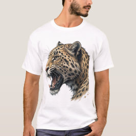 Camiseta gráfica masculina com retrato majestoso d
