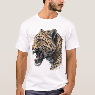 Camiseta gráfica masculina com retrato majestoso d
