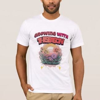 camiseta gráfica masculina de flores vintage em fl