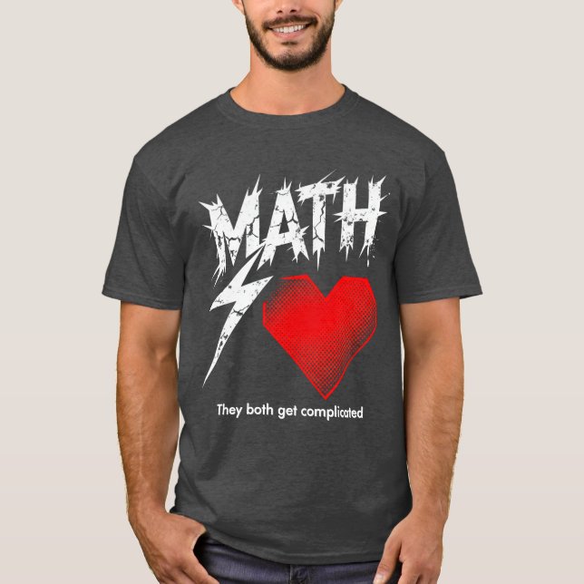 Camiseta Gráfica Matemática É Como Amor (Frente)