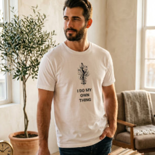 Camiseta Gráfica Minimalista "Faço a Minha Própria