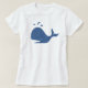 Camiseta Gráfica Minimalista Silhueta Azul (Frente do Design)