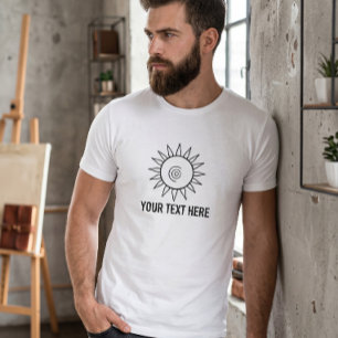 Camiseta Gráfica Minimalista Sol Celestial