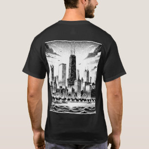 Camiseta Gráfica Moderna do Horizonte de Chicago