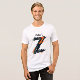 Camiseta Gráfica Moderna Gen Z - Letra Abstrata em
