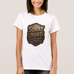 Camiseta Gráfica Moderno Ouro EU NÃO QUERIA VIR