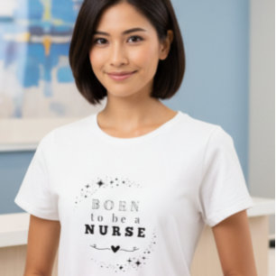 Camiseta Gráfica Nascida para ser Enfermeira Vid